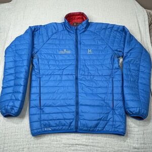 Haglofs Silversea Insulated Down Quilted Blue Puffer‎ Jacket Size XL